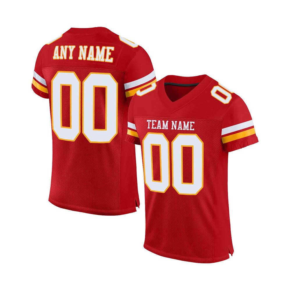 Custom Blaze Red White Football Jersey